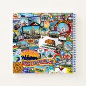 California Super Sticker Collage Pattern Notitieboek (Achterkant)