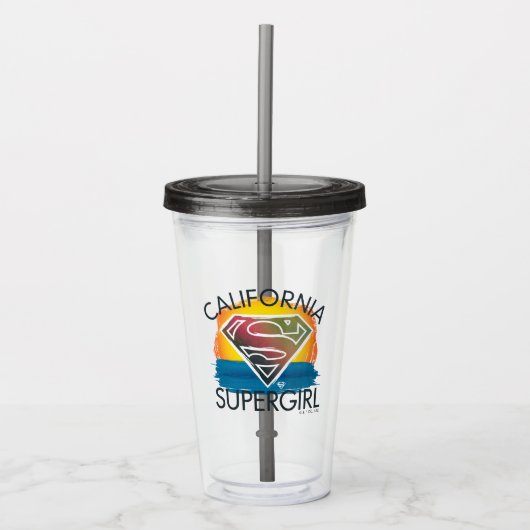 California Supergirl Sunset Graphic Acryl Drinkbeker (Voorkant)