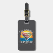 California Supergirl Sunset Graphic Bagagelabel (Voorkant verticaal)