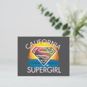 California Supergirl Sunset Graphic Briefkaart (Staand voorkant)