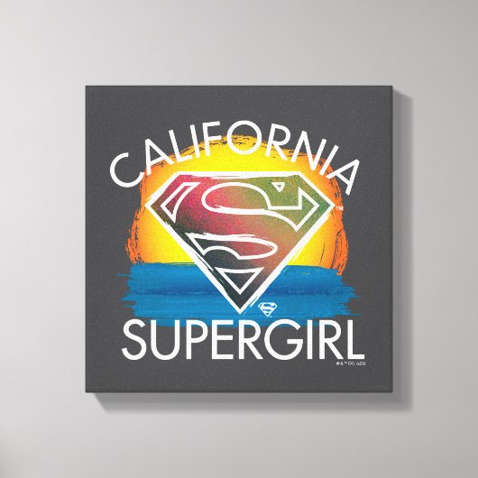 California Supergirl Sunset Graphic Canvas Afdruk (Voorkant)