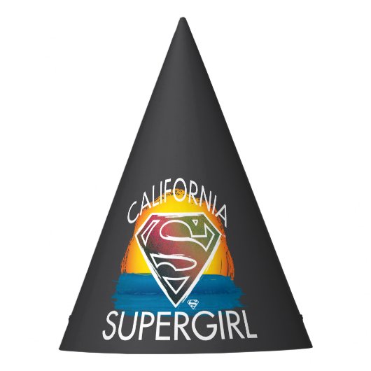 California Supergirl Sunset Graphic Feesthoedjes (Voorkant)