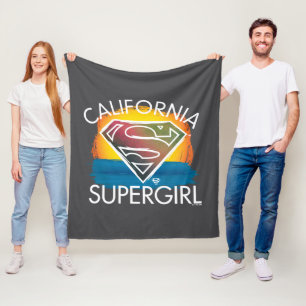 California Supergirl Sunset Graphic Fleece Deken