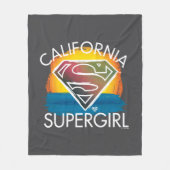 California Supergirl Sunset Graphic Fleece Deken (Voorkant)