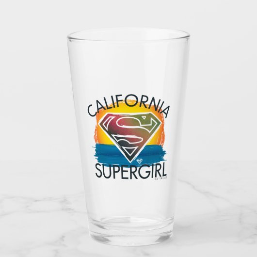 California Supergirl Sunset Graphic Glas (Voorkant)