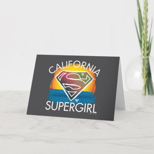 California Supergirl Sunset Graphic Kaart (Voorkant)