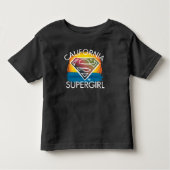 California Supergirl Sunset Graphic Kinder Shirts (Voorkant)
