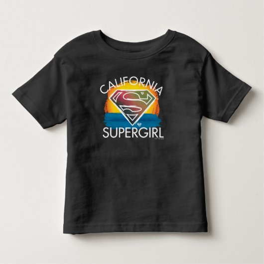 California Supergirl Sunset Graphic Kinder Shirts (Voorkant)