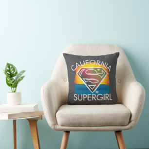 California Supergirl Sunset Graphic Kussen