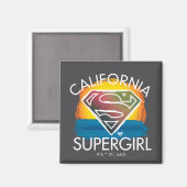 California Supergirl Sunset Graphic Magneet (Voorkant / Achterkant)