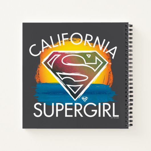 California Supergirl Sunset Graphic Notitieboek (Achterkant)