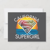 California Supergirl Sunset Graphic Notitiekaartje (Voorkant)