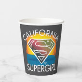 California Supergirl Sunset Graphic Papieren Bekers (Achterkant)