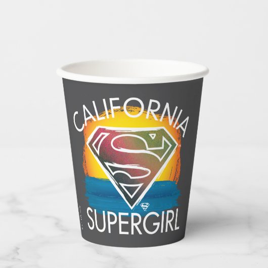 California Supergirl Sunset Graphic Papieren Bekers (Voorkant)