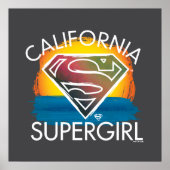 California Supergirl Sunset Graphic Poster (Voorkant)