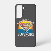 California Supergirl Sunset Graphic Samsung Galaxy Hoesje (Achterkant)