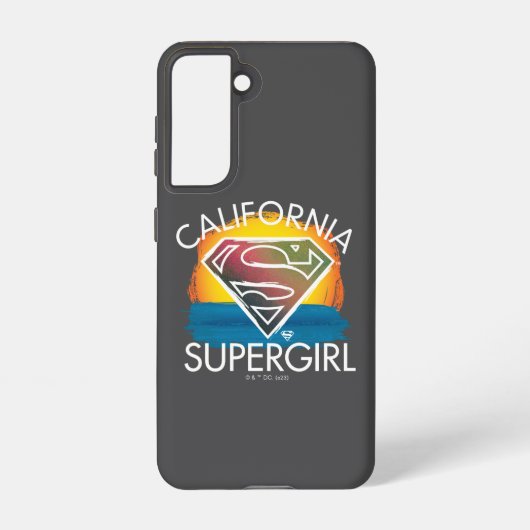 California Supergirl Sunset Graphic Samsung Galaxy Hoesje (Achterkant)