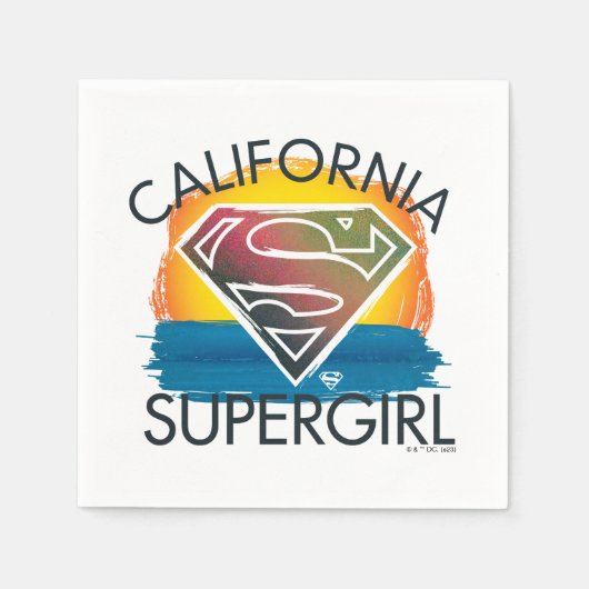 California Supergirl Sunset Graphic Servet (Voorkant)