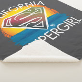 California Supergirl Sunset Graphic Sherpa Deken (3/4)