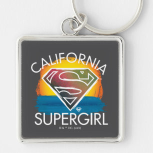 California Supergirl Sunset Graphic Sleutelhanger