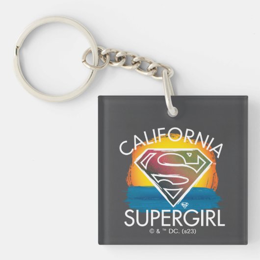 California Supergirl Sunset Graphic Sleutelhanger (Voorkant)