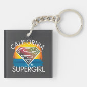 California Supergirl Sunset Graphic Sleutelhanger (Achterkant)