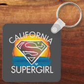 California Supergirl Sunset Graphic Sleutelhanger (Achterkant)