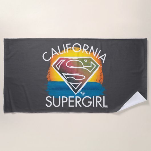 California Supergirl Sunset Graphic Strandlaken (Voorkant)