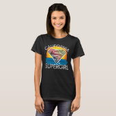 California Supergirl Sunset Graphic T-shirt (Voorkant volledig)