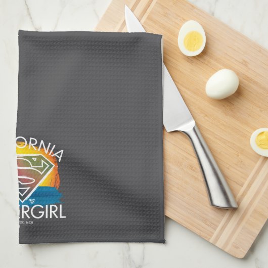 California Supergirl Sunset Graphic Theedoek (Quarter Fold)