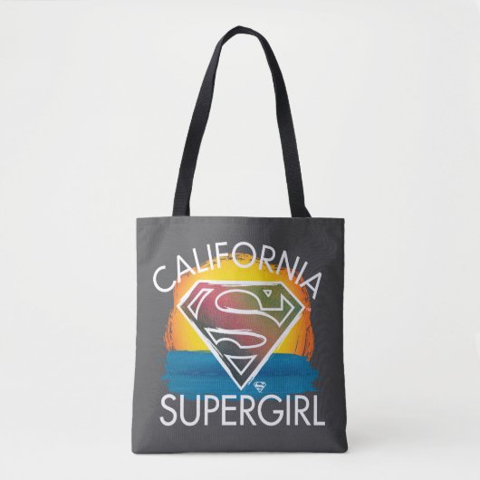 California Supergirl Sunset Graphic Tote Bag (Voorkant)