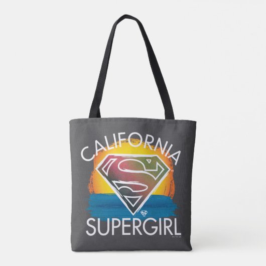 California Supergirl Sunset Graphic Tote Bag (Achterkant)