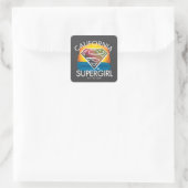 California Supergirl Sunset Graphic Vierkante Sticker (Tas)