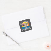 California Supergirl Sunset Graphic Vierkante Sticker (Envelop)
