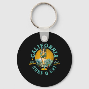 California Surf en Ski Hete Stranden, Koele Hellin Sleutelhanger