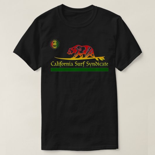 California Surf Syndicate Native Boardrider Rasta T-shirt (Design voorkant)