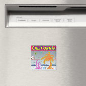 "CALIFORNIA" Surfer Beach Magneet (Insitu (Vaatwasser))