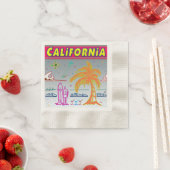 "CALIFORNIA" Surfer Beach Napkins Servetten (Insitu)