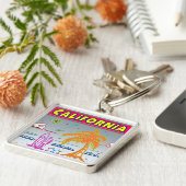 "CALIFORNIA" Surfer Beach Sleutelhanger (Zijkant)