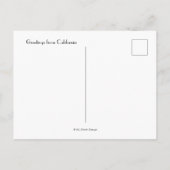 California Surfer Girl Beach Sunset Briefkaart (Achterkant)