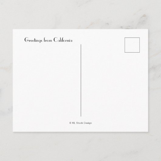 California Surfer Girl Beach Sunset Briefkaart (Achterkant)