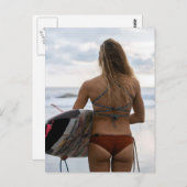 California Surfer Girl briefkaart (Voorkant / Achterkant)