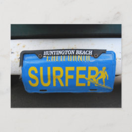 California Surfer License Bord Briefkaart