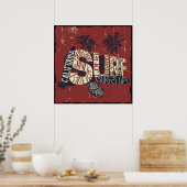 California Surfer Quote Poster (Keuken)
