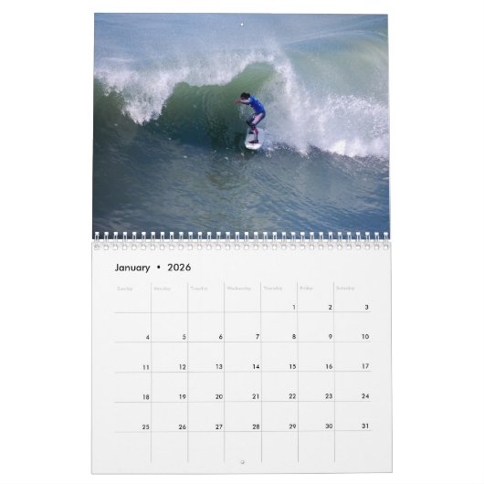 California Surfers Calendar Kalender (Jan 2026)