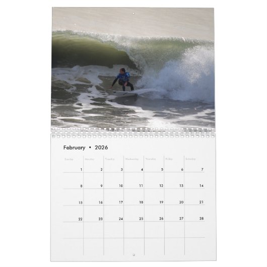 California Surfers Calendar Kalender (Feb 2026)