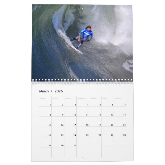 California Surfers Calendar Kalender (Mar 2026)
