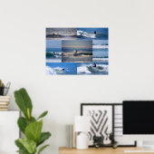 California Surfers Collage Poster (Thuiskantoor)