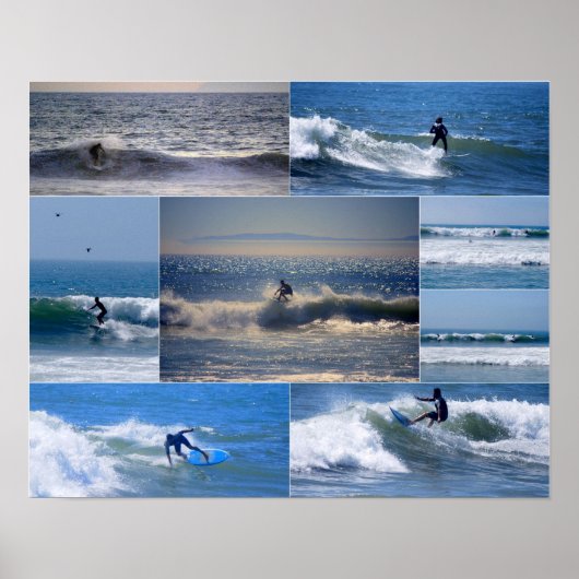 California Surfers Collage Poster (Voorkant)