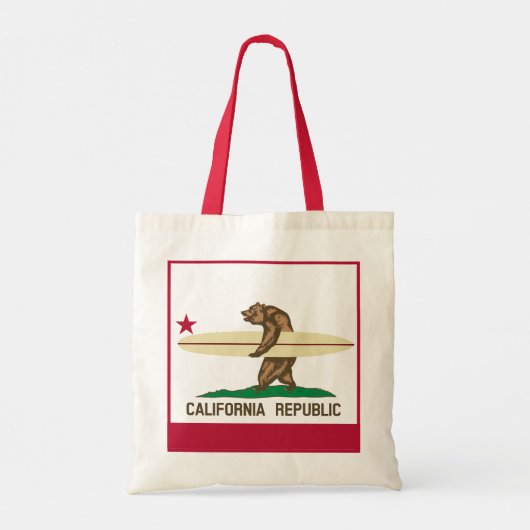 California Surfing Beer Canvas tas (Achterkant)